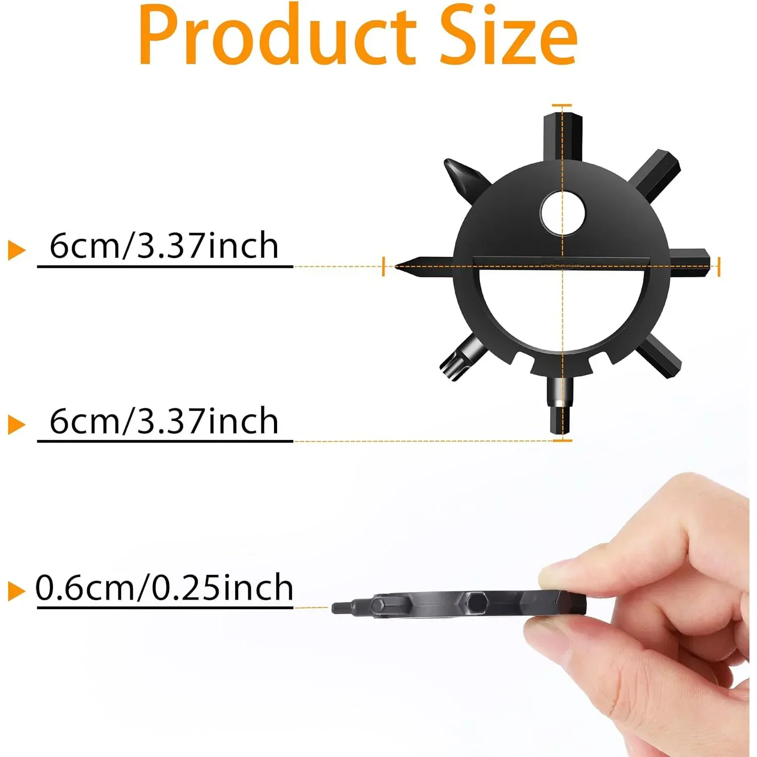 12‑in‑1 Multi Tool Portable Bicycle Repair Multitool Screwdriver Allen Key Outdoor EDC Hand Tool 1Pc