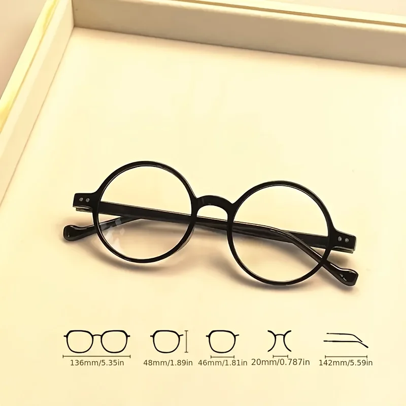 3 عبوات من نظارات القراءة المستديرة غير الطبية المضادة للضوء الأزرق - إطار PC لطيف كامل الحواف مع عدسات من البولي كربونات الشفافة #5