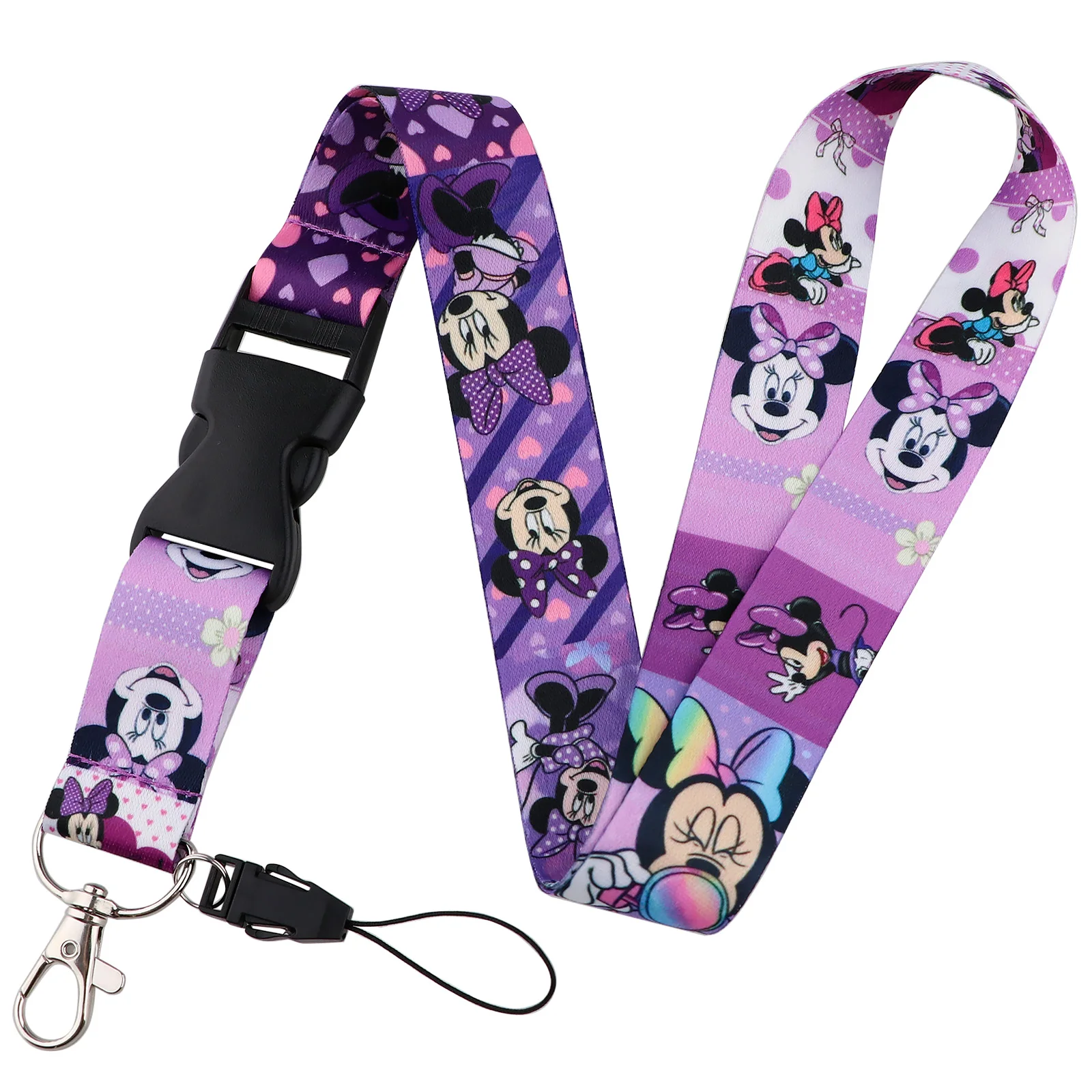 Disney Mickey Yoda Buckle Lanyards For Key Neck Strap Lanyard Keychain Holder Hang Rope Keyrings Fashion Accessories Gifts