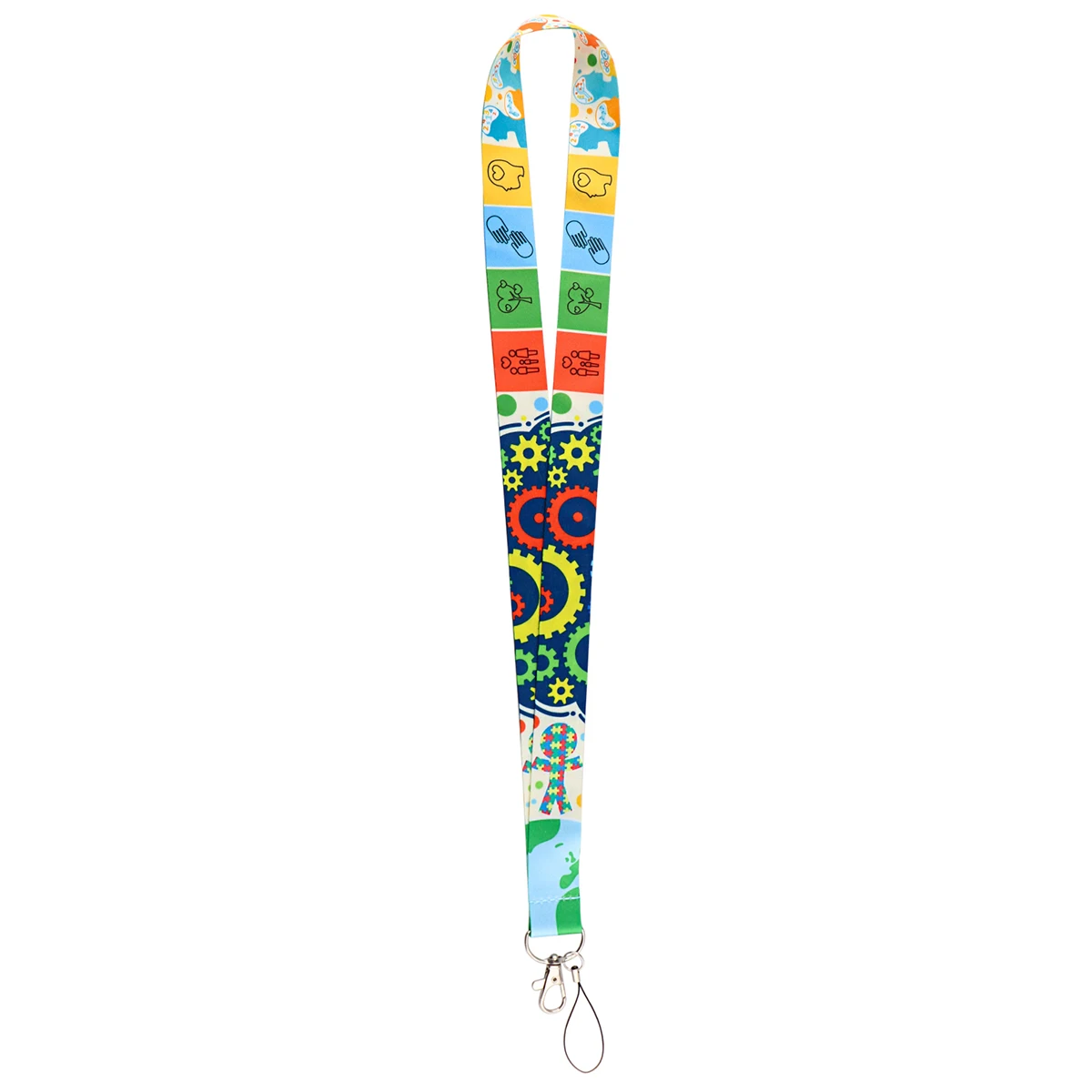 Autism Awareness Puzzle Mobile Phone Neck Strap ID Card Rope Lanyards For Card USB Badge Gym Holder Key Chain Camera Rope