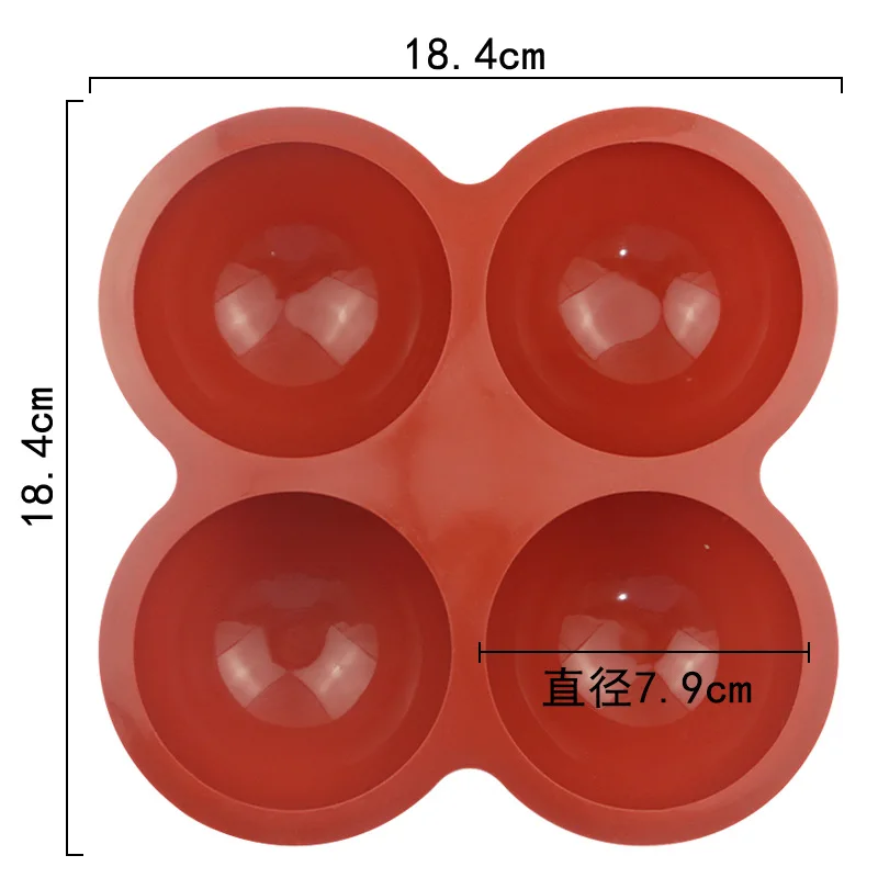 4 consecutive large semicircle silicone molds, silicone cake molds, DIY handmade soap molds, home baking
