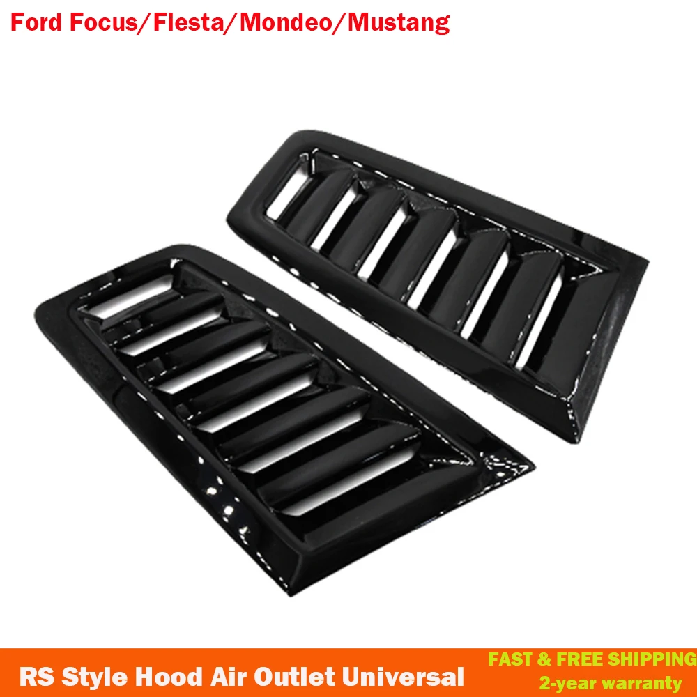 RS Style Car Front cofano motore prese d'aria cofano presa d'aria universale per Ford Focus MK2 RS Fiesta Mondeo Mustang Car-Styling