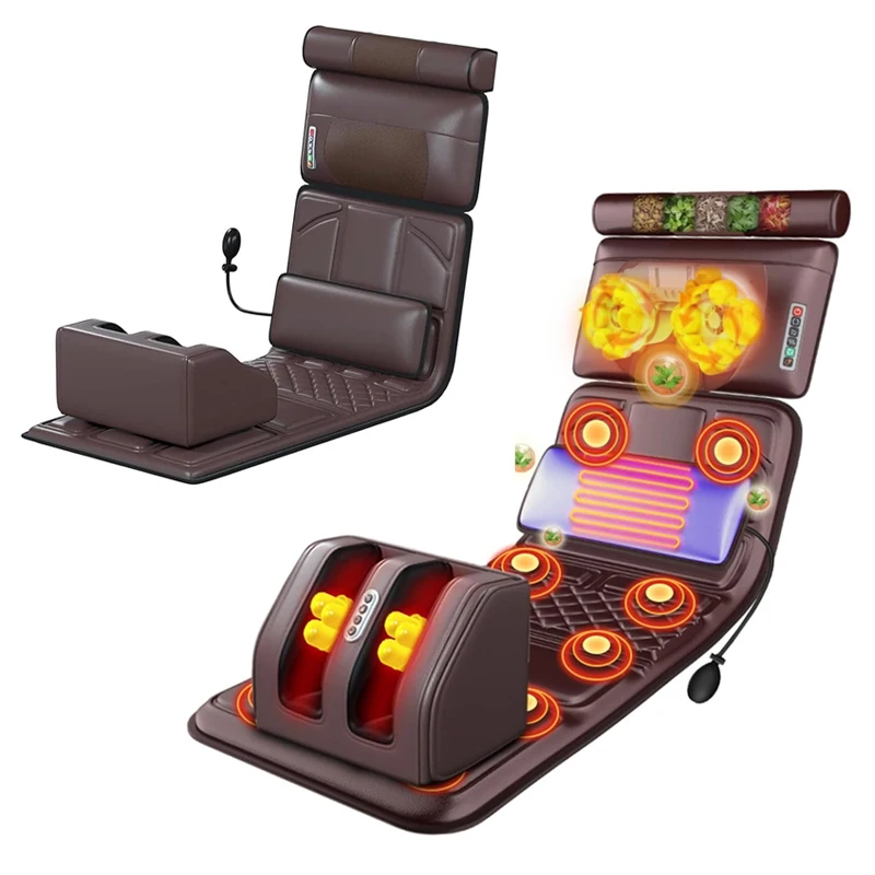 Factory Price Multifunctional Smart Massage Cushion Neck Waist Back Leg Cervical Vertebra Hot Compress Electric  Mattress