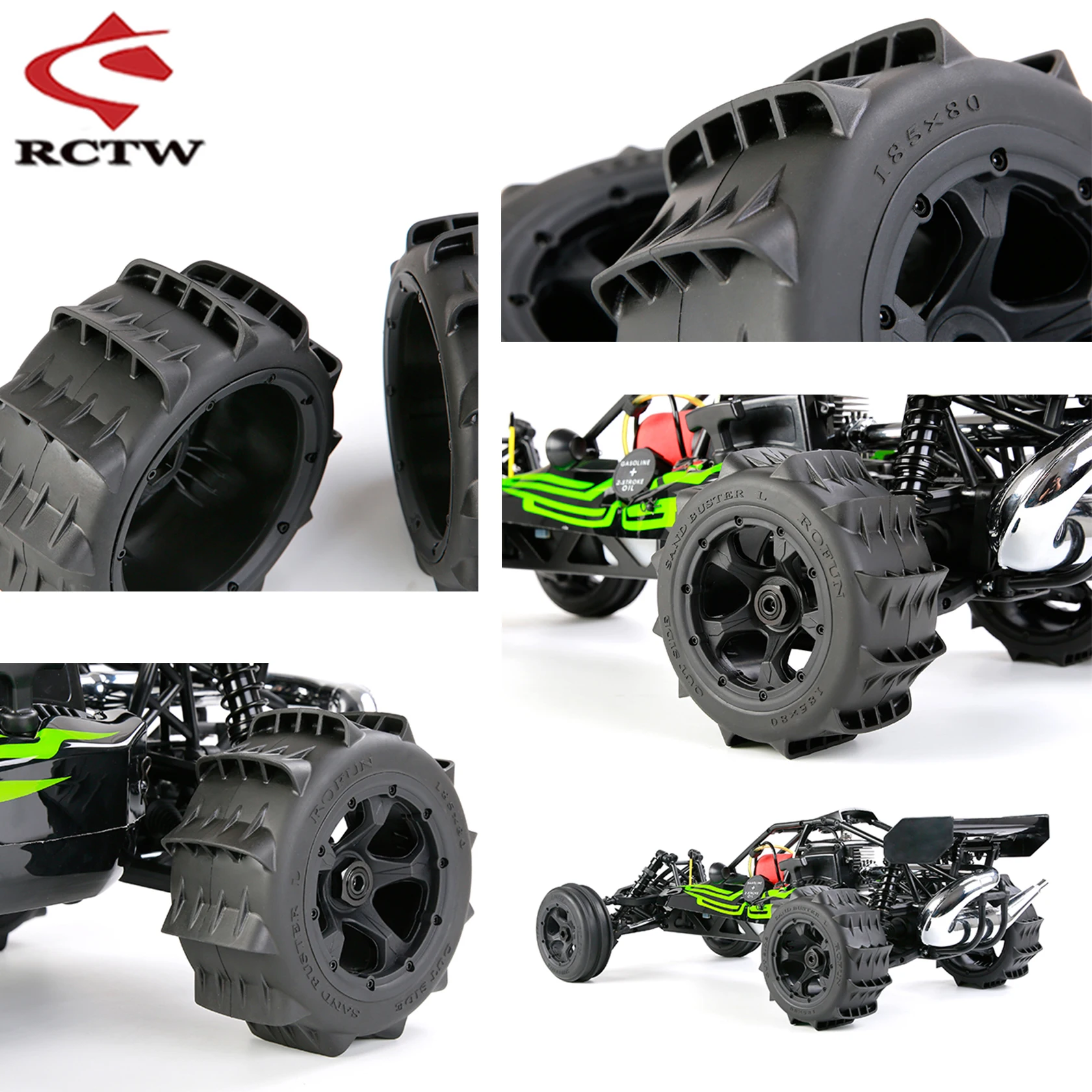 1/5 Hpi Rovan Rofun Kingmotor Baja 5B Ss 버기 부품용 후면 샌드 타이어, 185X80, 2pc, 신제품