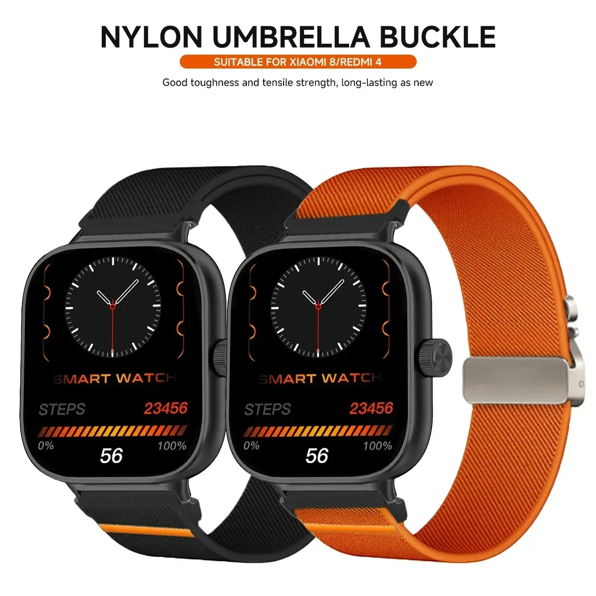 لساعة Redmi 5 نايلون باند لساعة Redmi 4 حزام مطاطي سوار معصم رياضي لشاومي Miband 9Pro 8 Pro سوار بديل