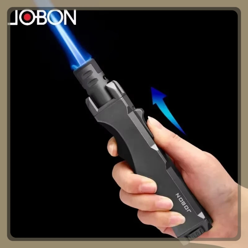 

Jobon Кухня Барбекю Металлическая ветрозащитная сигара Big Jet Flames Fire Turbo Факел Огнешлифовальный круг Зажигалка Газовые зажигалки Мужской подарок