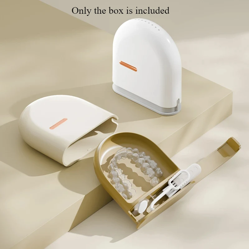 Portable Mouth Guard Box Retainer Case Oral Cleaning False Teeth Denture Storage Box Teeth Aligner Braces Box Orthod