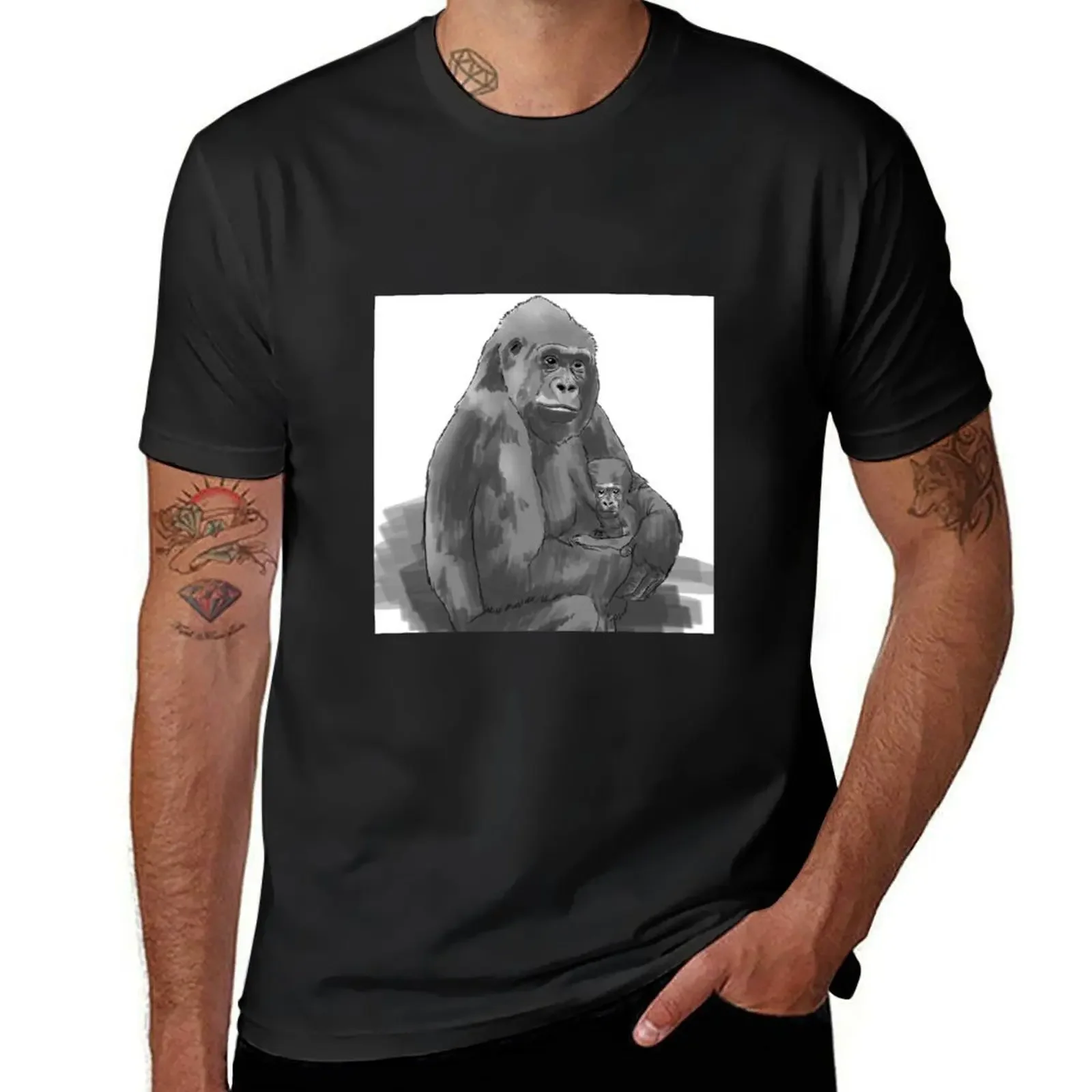 Gorillas T-shirt customs design your own oversizeds plus size tops customs t shirts for men graphic