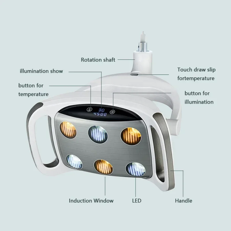 GreatLife 9W 6Leds lámpara de operación Oral con Sensor para dentista lámpara Led Dental luz de pie luz quirúrgica sin sombras