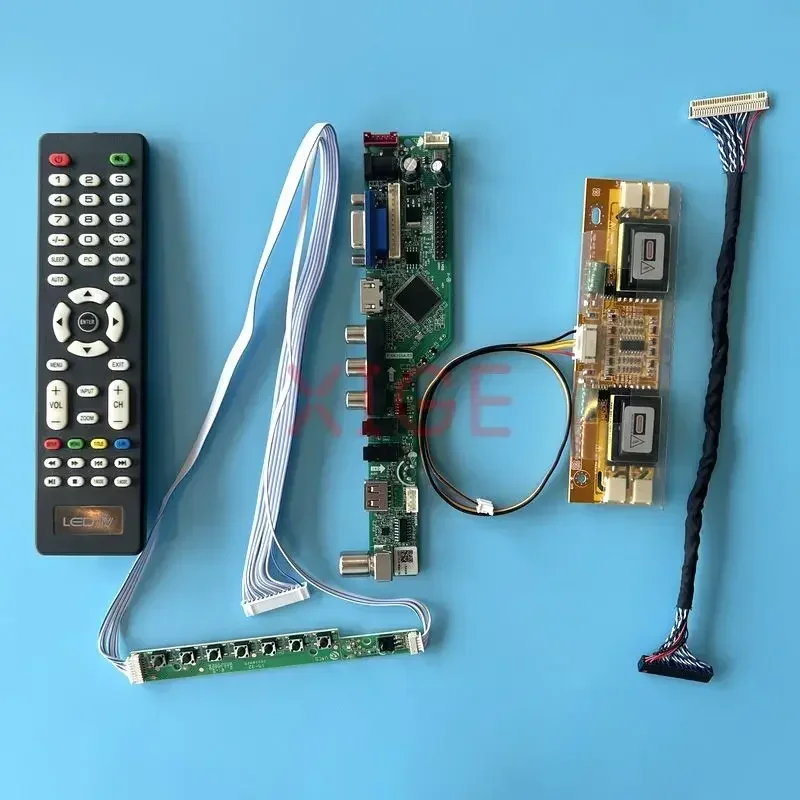 

Для HSD170ME13 TD170WGCA1 плата контроллера драйвера ЖК-дисплея LVDS 30-контактный комплект монитора DIY AV + USB + IR + VGA + HDMI 4CCFL 1280*1024 аналоговый телевизор