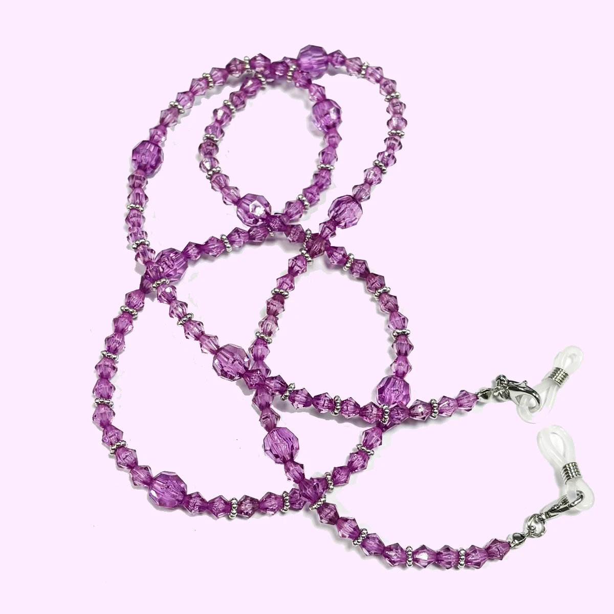 Purple elegant temperament glasses chain women's multi-functional glasses with accessories anti slip hanging rope