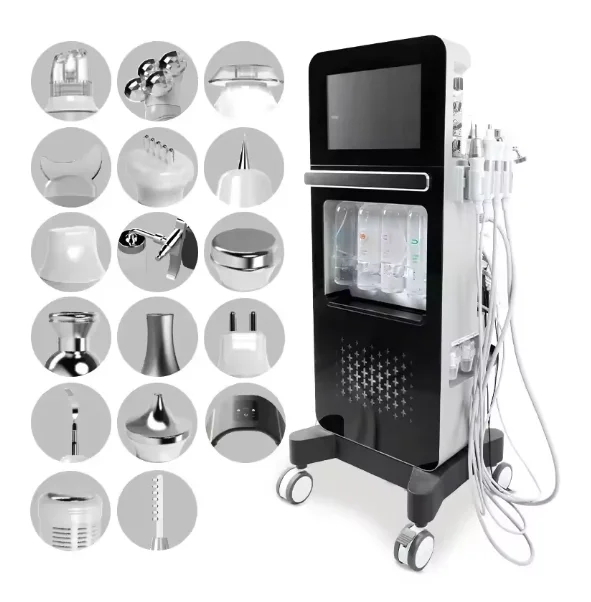 Wholesale 17 In 1 Hydro Facial Aqua Peel Face Lift Diamond Dermobrasion Skin Care Oxygen Water Jet Spa Machine