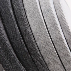 50 Yards 10MM 15MM 20MM Eco-Friendly 100% Cotton Ribbon Hemp Gray European And American Popular Color Garment Sideband
