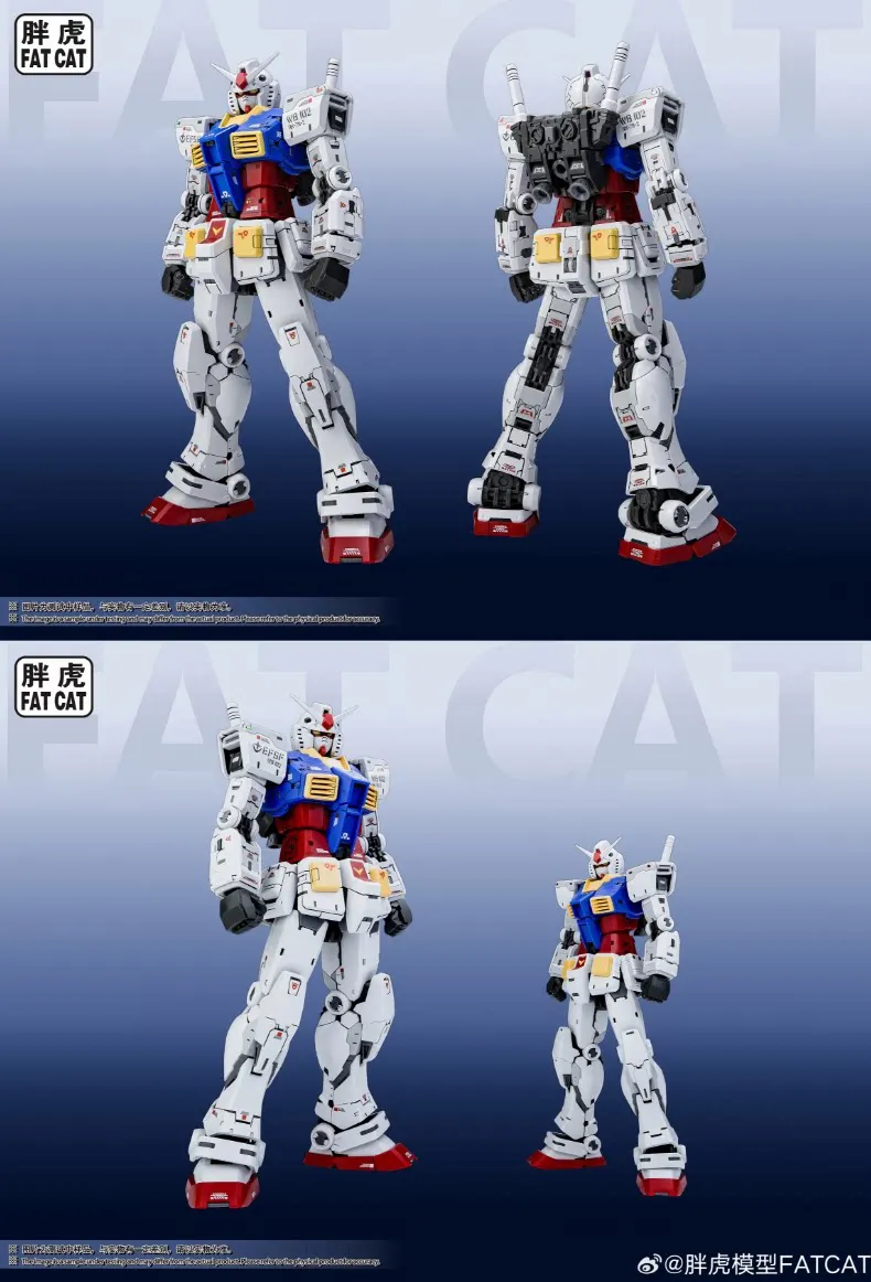【IN STOCK】FAT CAT Model RX-78-2 2.0 MG 1/100 Assembly Model Kit Special RG Enlarged Version Action Figure Plastic Model Toy