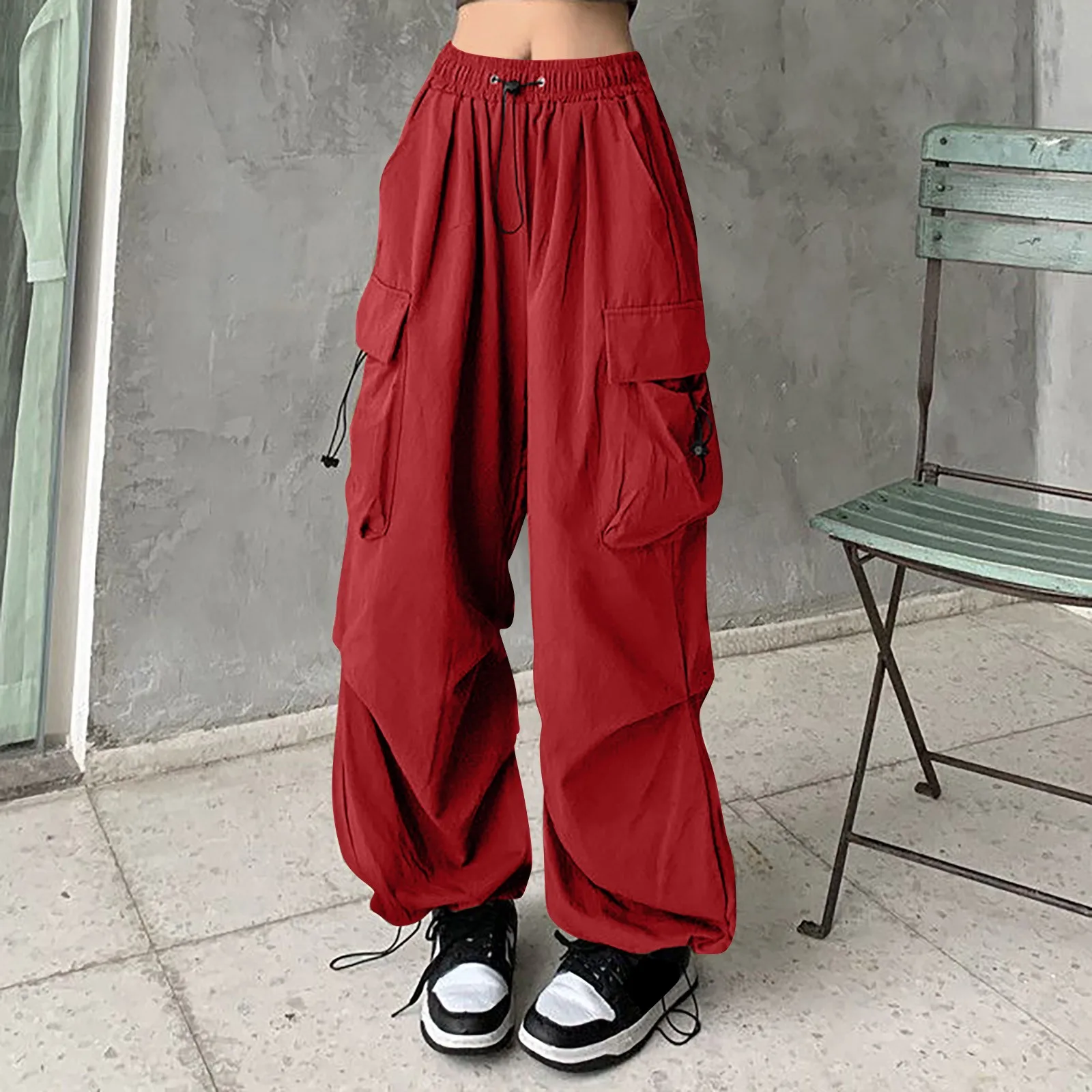 Cargo Pants Women Korean Style Baggy Wide Leg Trousers Streetwear Oversize Sweatpants Female Harajuku Y2k Streetwear