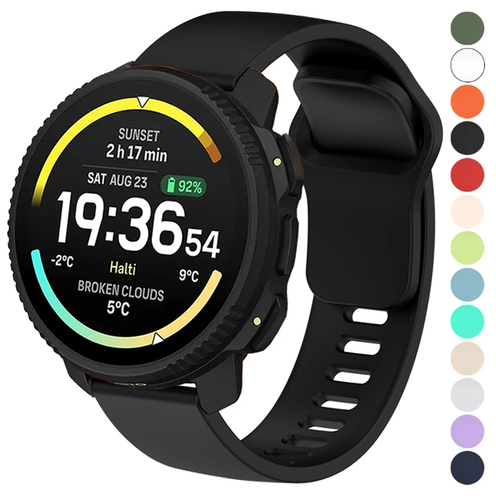 Silikon 22mm Uhrenarmband für Suunto Vertical 2/RACE 2/RUN Armbänder für SUUNTO 5 9 PEAK PRO DLC/Ocean Correa Armband Zubehör