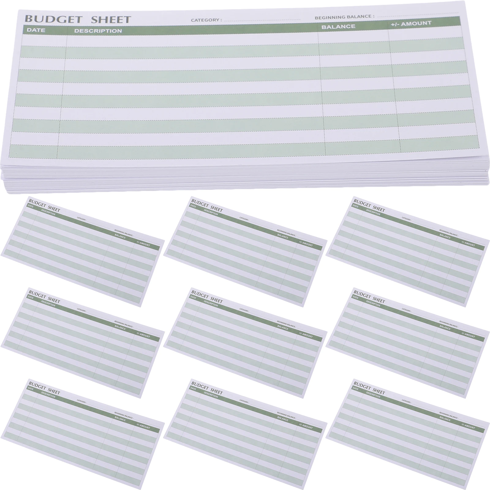 50 ورقة من أوراق الميزانية اليومية المحمولة لمدير النقود وإكسسوارات المكاتب المنزلية واستبدال أوراق الميزانية #6