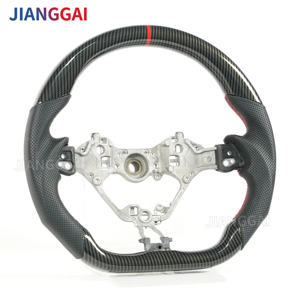 Hydro Print Carbon Fiber Car Steering Wheel For Subaru BRZ STT STI WRX For Toyota 86 2015-2023 Steering Wheel Perforated Leather