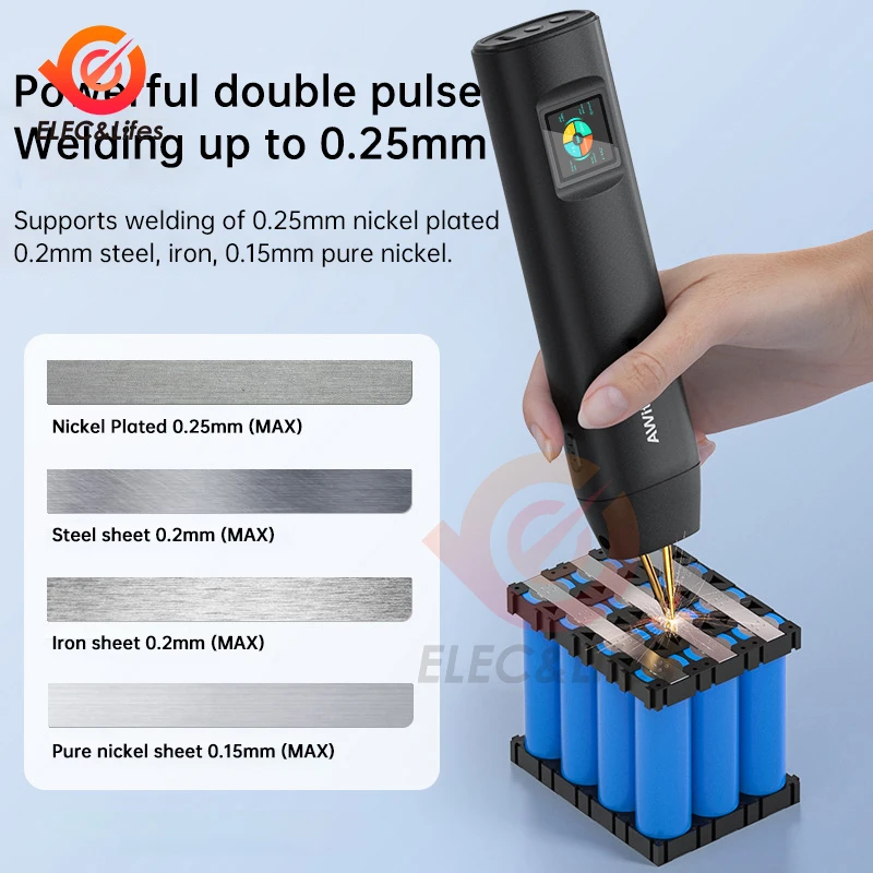 90 Gears Adjustable Spot Welder Portable Handheld Battery Spot Welding Machine Energy Storage Spot Welding DIY for 18650 Battery