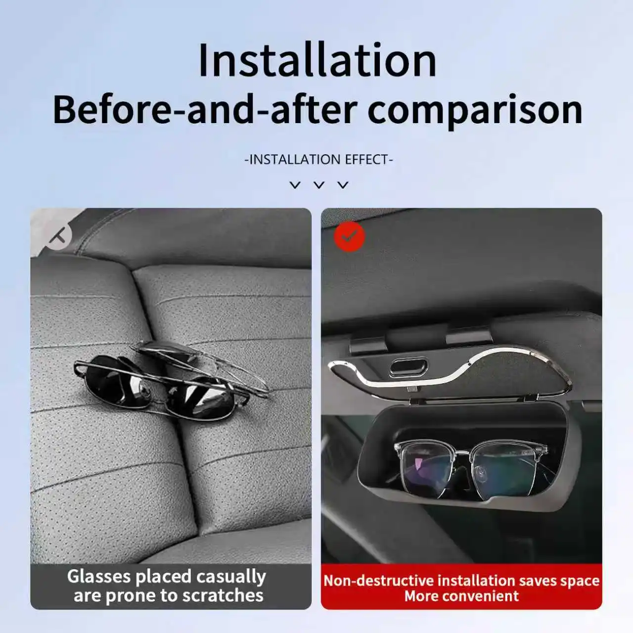 حصريًا لسيارة لاند روفر رينج روفر L322 سبورت ديسكفري 1 2 3 4 حامل نظارات شمسية واقي من الشمس بمشبك على علبة نظارات معدنية #5