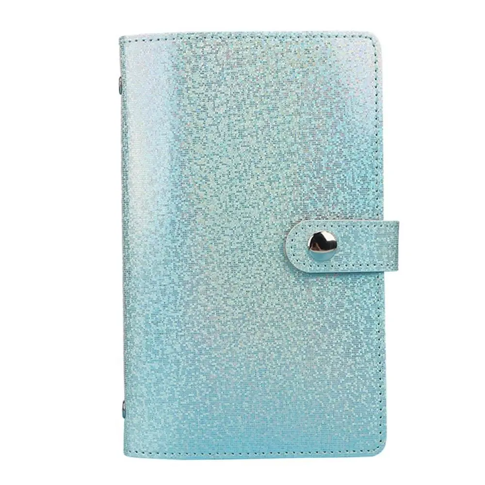 Save Money 100 Envelopes Money Saving Challeng Large Capacity Shiny Mini Binder Savings Challenge Waterproof PU