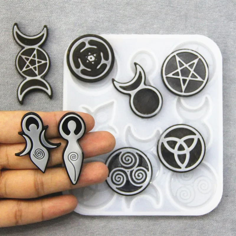 DIY Crystal Epoxy Mold Goddess Totem Pendant Mould Silicone Molds ,Craft Pendants Personalized Handmade Resin Casting