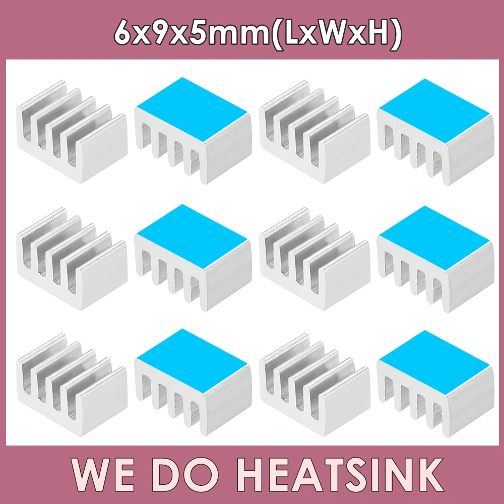 

WE DO HEATSINK 6x9x5mm Without or With Thermal Pad Aluminum Cooler Heatsink