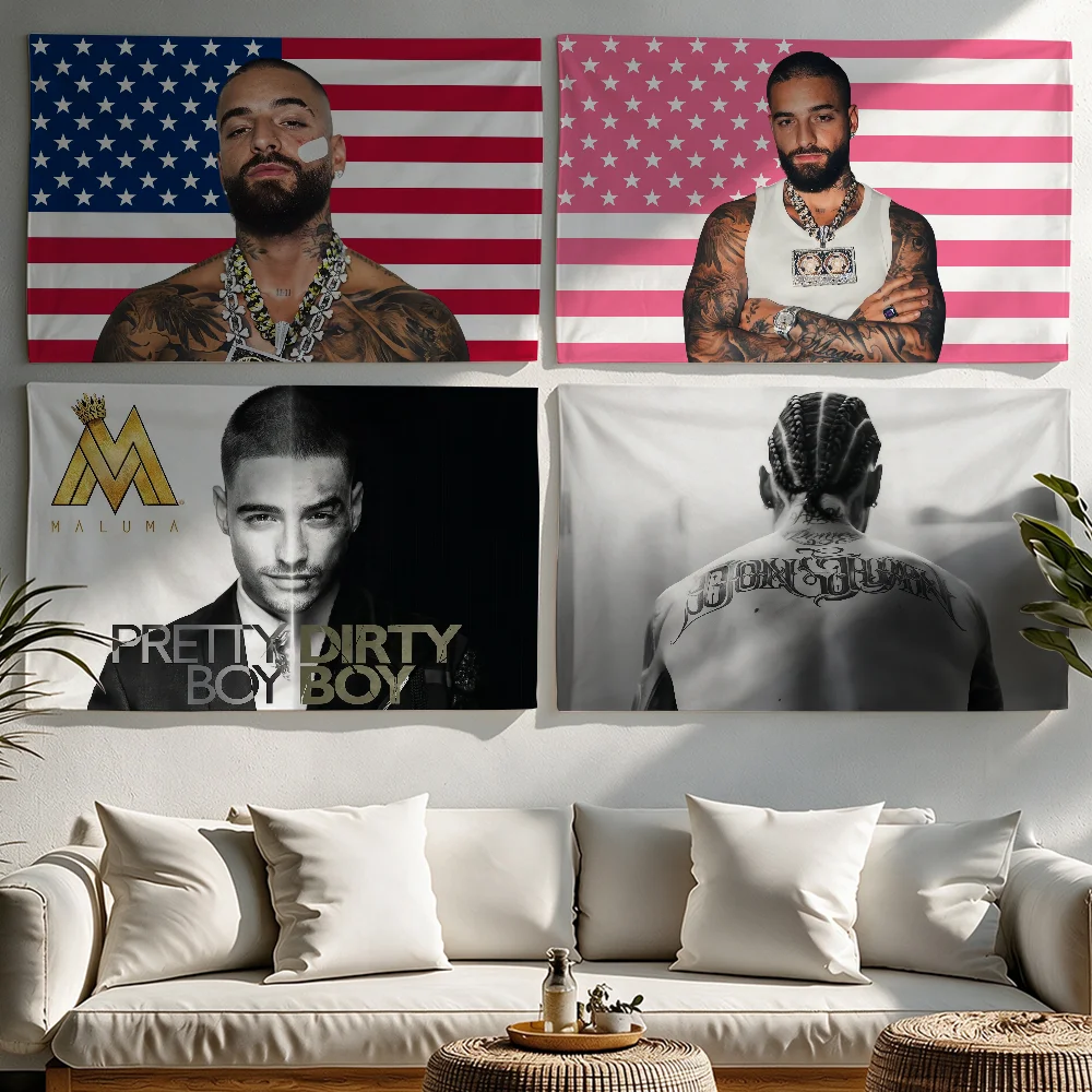 Board Game Halma - Classic Singer M-Maluma Muisc flag Tapestries