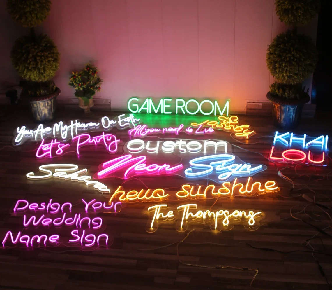 

Custom Neon Sign Neon Sign Wedding Signs Name Neon Signs Home Decor Sign Wedding Bridesmaid Gifts