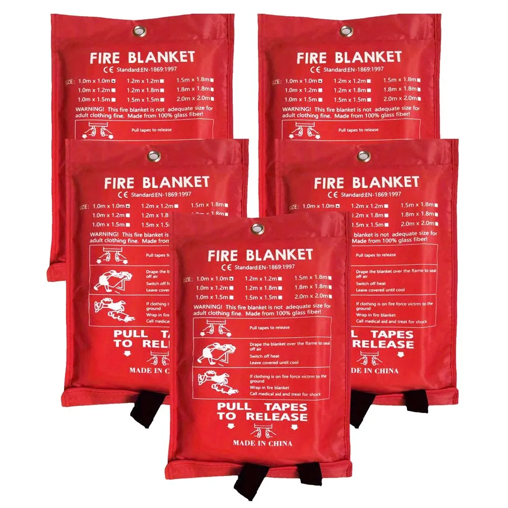 1 pièce-Manta anti-feu d'urgence, couverture anti-feu, couverture ignifuge, couverture ignifuge, 40x40 pouces pour la maison, l'école de cuisine