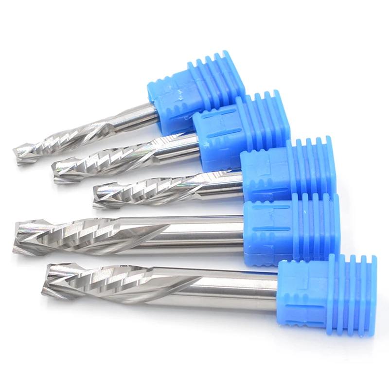 Keentools 4*22mm 2 플루트 위아래 컷 엔드 밀 조각 비트, 압축 CNC 커터 도구