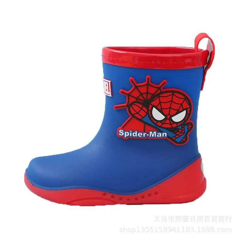 

Disney girls cartoon Spider-Man boot elsa princess Fashion long boots plus velvet children's shoes