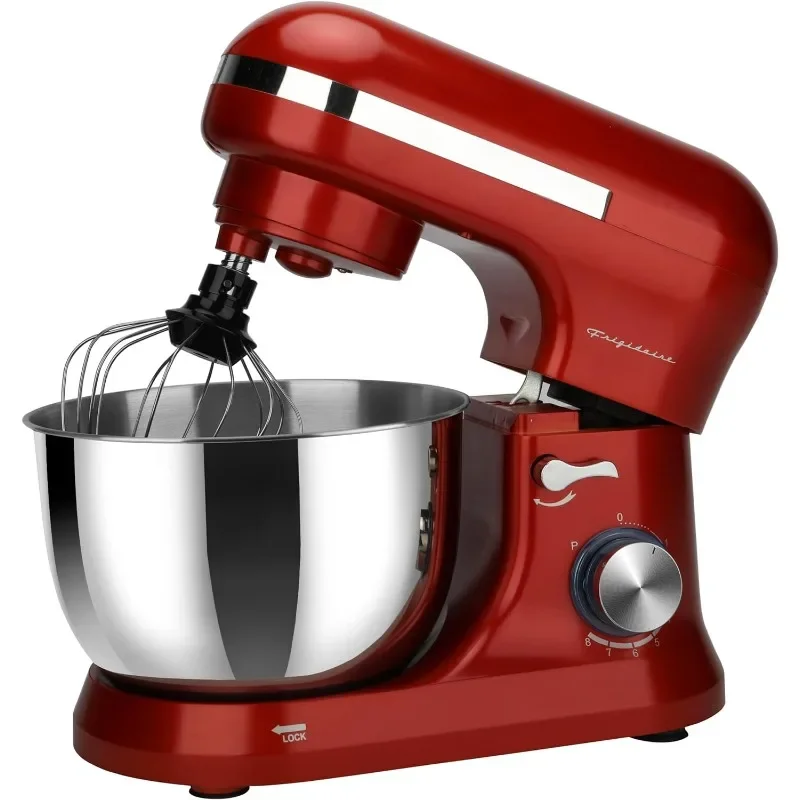 ESTM020-RED Retro Electric Stand Mixer, 4.75 Quart / 4.5L, 8 Speeds with Whisk, Dough Hook, Flat Beater Attachments