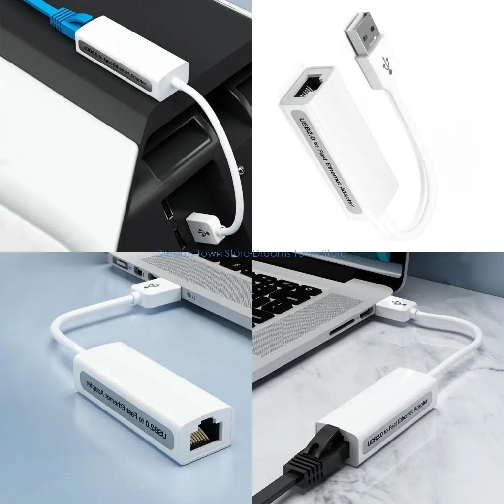 

HX6A 10/100Mbps External Networking Card USB2.0 to RJ45 Converters Gigabit Ethernet