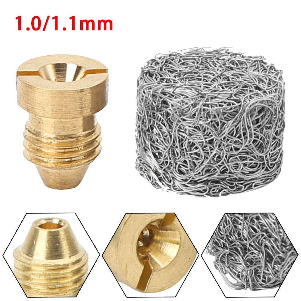 Universal Brass 1.0mm/1.1 Mm Thread Snow Foam Orifice Nozzle Tips + Foam Maker For Snow Foam Lance Stainless Steel Lances Nozzle