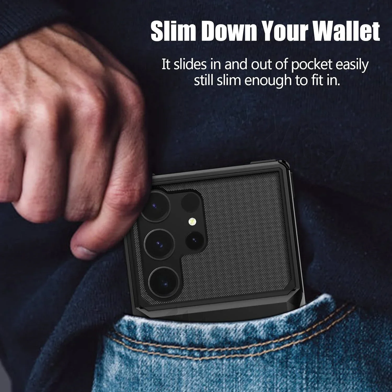 Card Holder Case For Samsung Galaxy S25 Ultra S24 S23 S22 Note 20 10 S10 Plus Heavy Duty Wallet Hidden Flip Slot Protective Cove