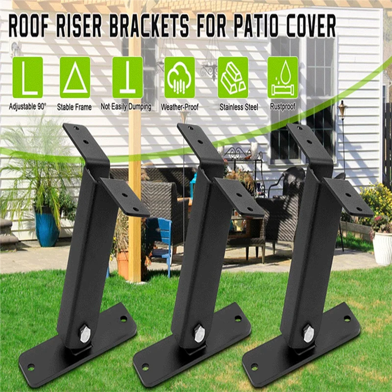 COFA-Patio Kit staffe per pergola per carichi pesanti Staffe per rialzo per tetto per pergola in acciaio inossidabile 304 regolabili