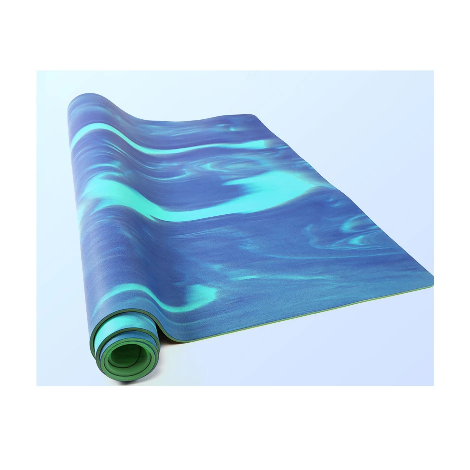 

Environmentally friendly pu natural rubber non-slip laser logo custom printed yoga mat thick manufacturer