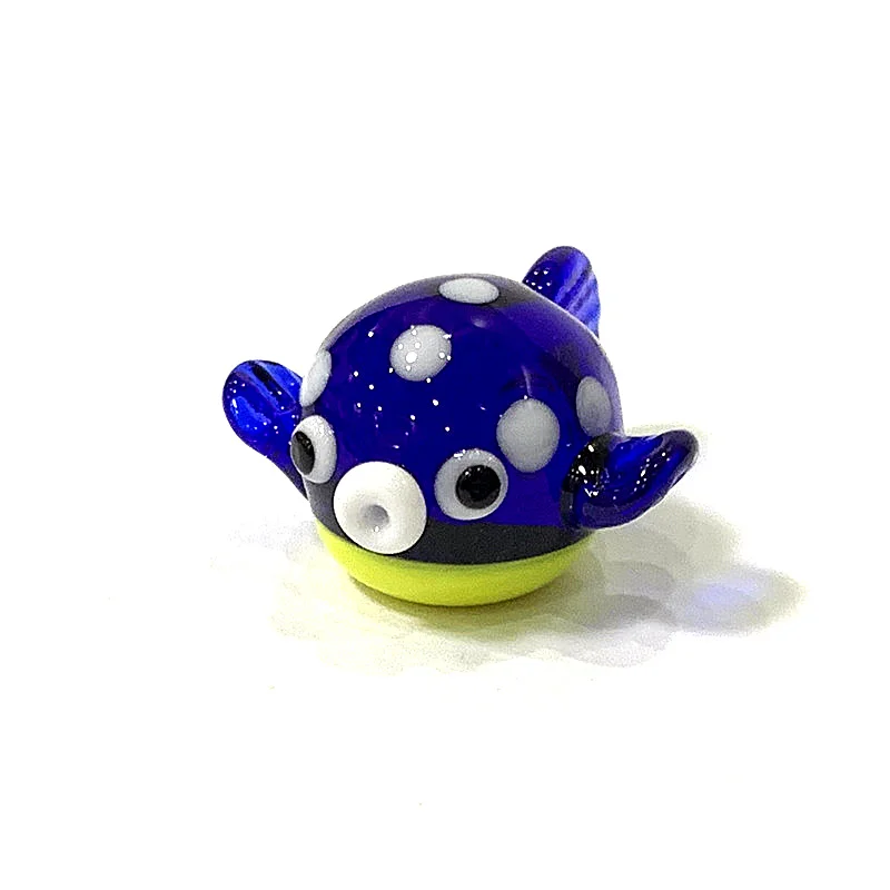 Mini Glas meeres tiere Statuette niedlichen Meeresfisch Delphin Tintenfisch Pinguin Kugelfisch Stachel rochen Walhai Fisch Krabbe Meeres schildkröte Elektrischer Aal Goldfisch Kaninchen Affen Ornamente – Detail 21