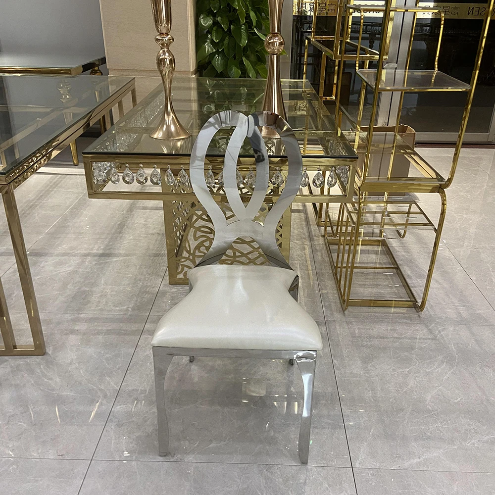 Cheap Banqueting Gold Silver Stainless steel Party Banquet Wed Wedding Hotel Chairs For Events