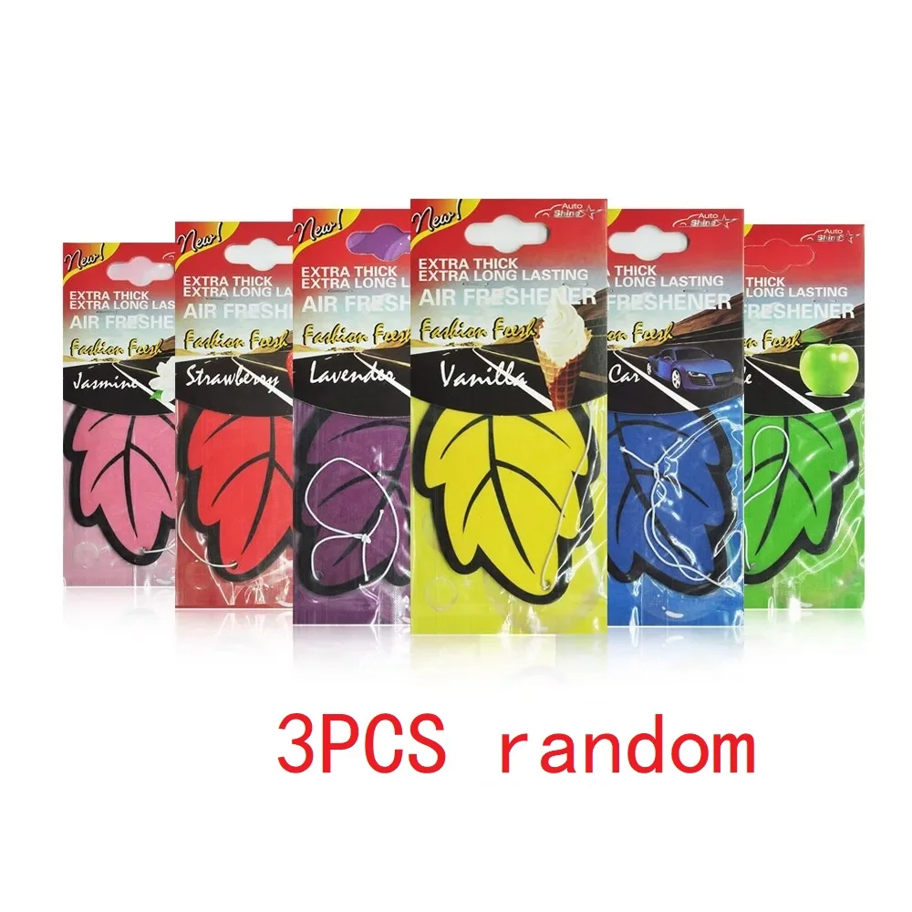 3-60 Stuks Auto Luchtverfrisser Natuurlijke Geurende Thee Papier Auto Opknoping Vanille Parfum Geur Bladvorm Auto accessoires Interieur