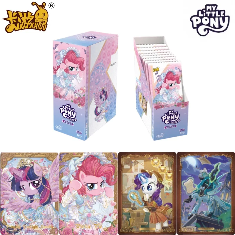 KAYOU New My Little Pony Friendship Forever Card Huiyue Pack 9 European Retro Style Ultimate Fantasy Card Anime Peripheral Gift
