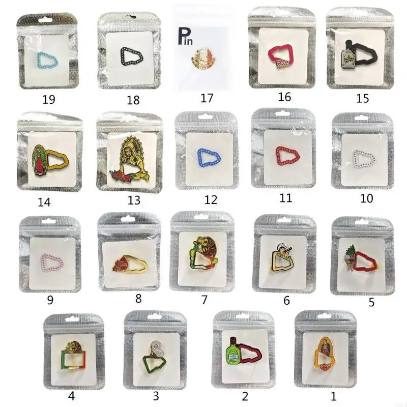 Y88Aハットバッジ漫画帽子ピンメタル野球帽子ブローチの衣服の装飾