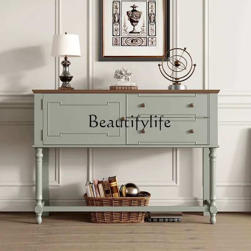 Q S Entrance Foyer High Foot Cabinet Household Living Room Entrance Curio Cabinet