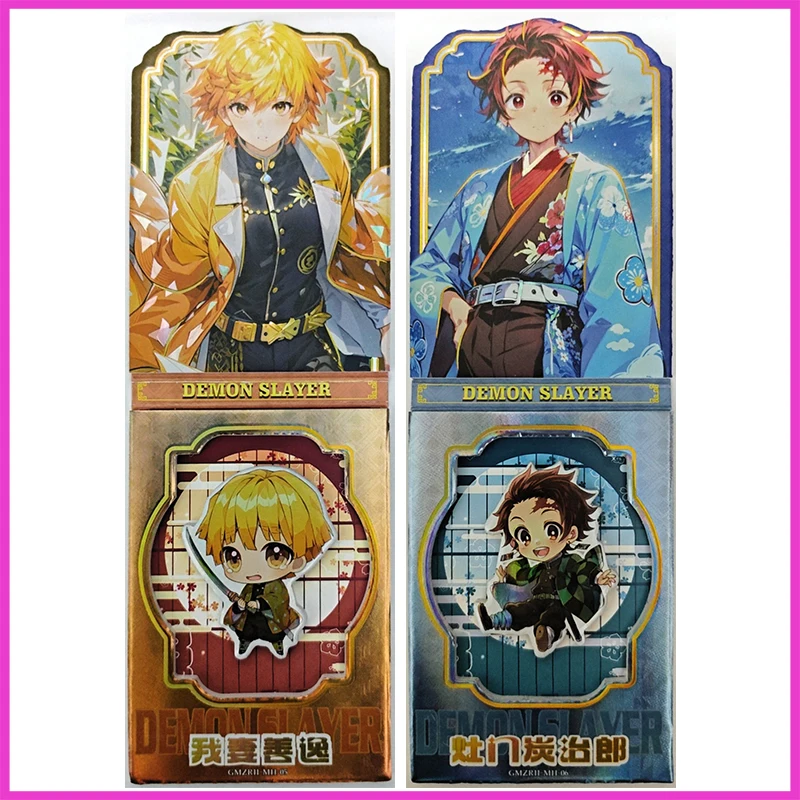 Anime Demon Slayer Rare Limited MH Games Collectible Cards Agatsuma Zenitsu Kamado Tanjirou Toys for boys Birthday Present