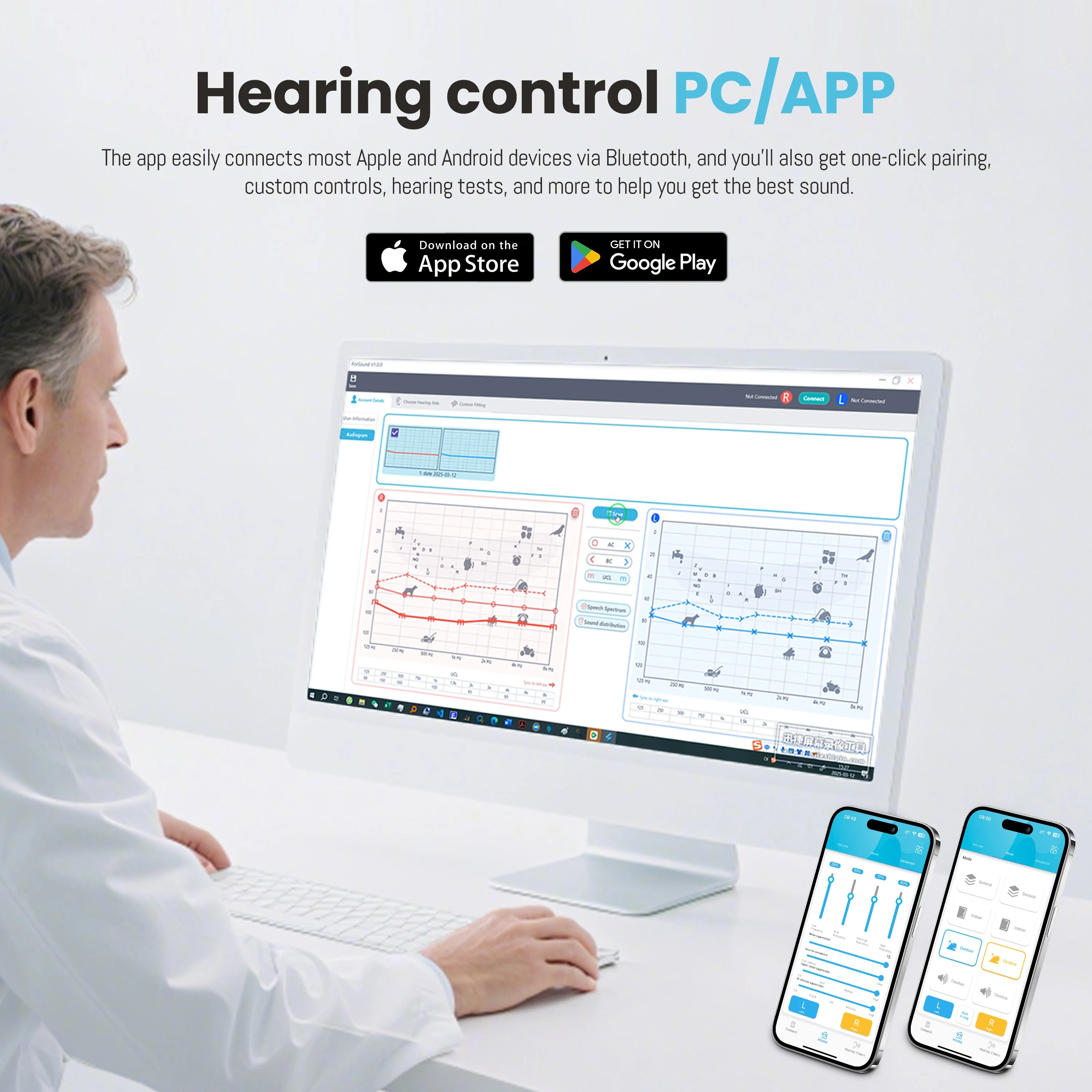 Digital RIC Hearing Aid Advanced DSP Chip Technology Adaptive Noise Reduction Clear Speech Enhancement In Noisy Places