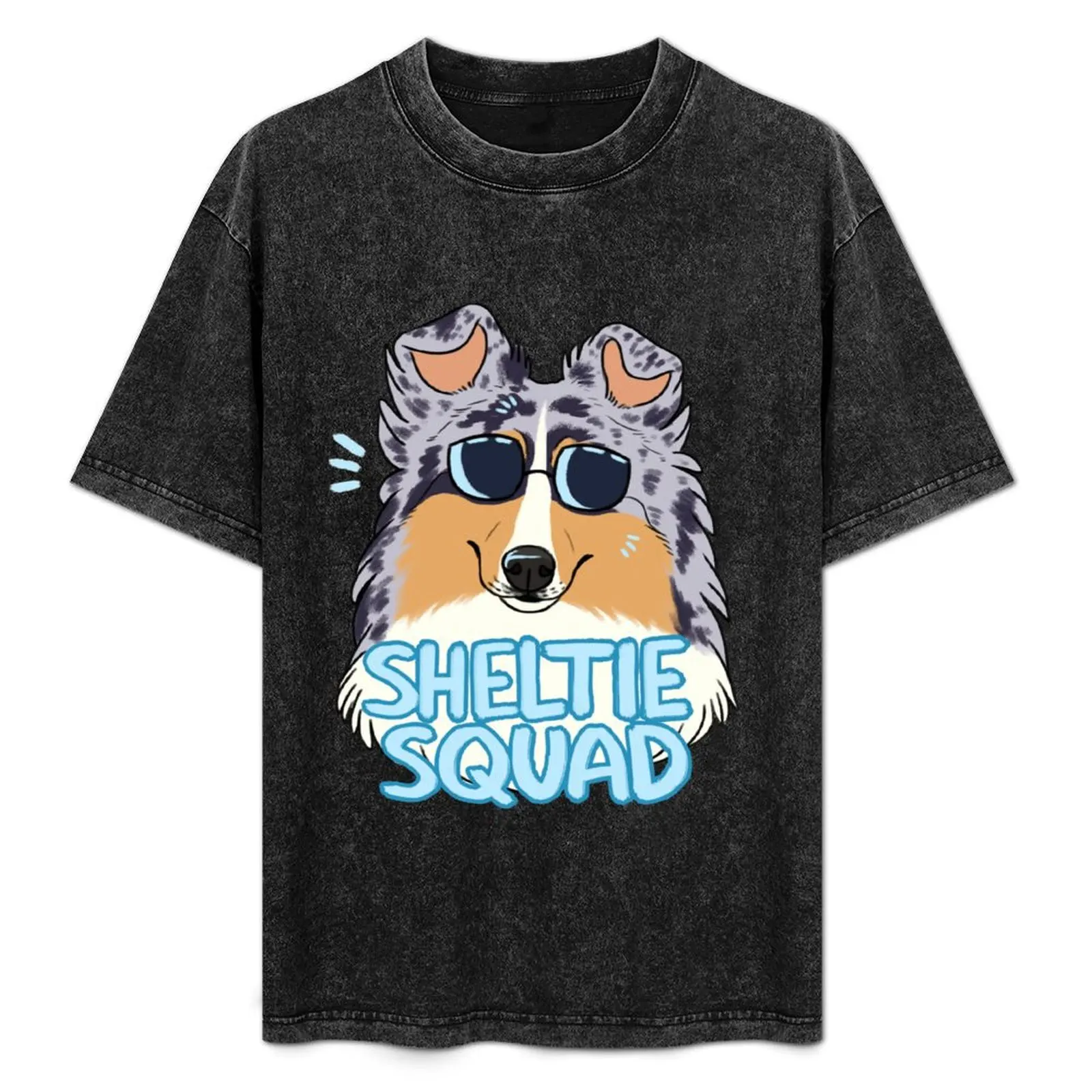 

SHELTIE SQUAD (blue merle) T-Shirt Soft Touch Basic Cotton T-Shirt
