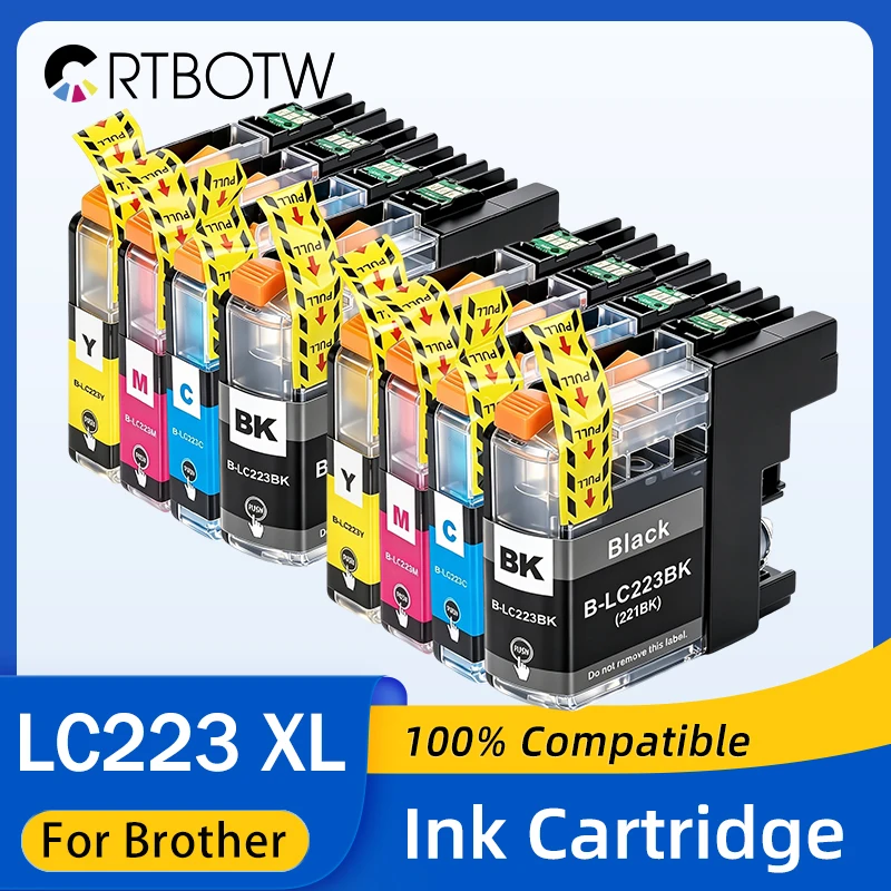 LC223 For Brother Ink Cartridge LC 223 XL Compatible DCP-J562DW J4120DW MFC-J480DW J680DW J880DW J4620DW J5720DW Printer 223XL