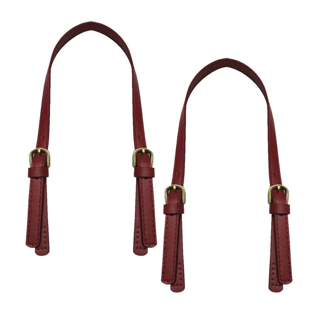 

2Pcs Synthetic Handbag Strap Dual Buckle Adjustable Tote Bag Replacement Handle Durable Easy DIY Handbag Belt for Women
