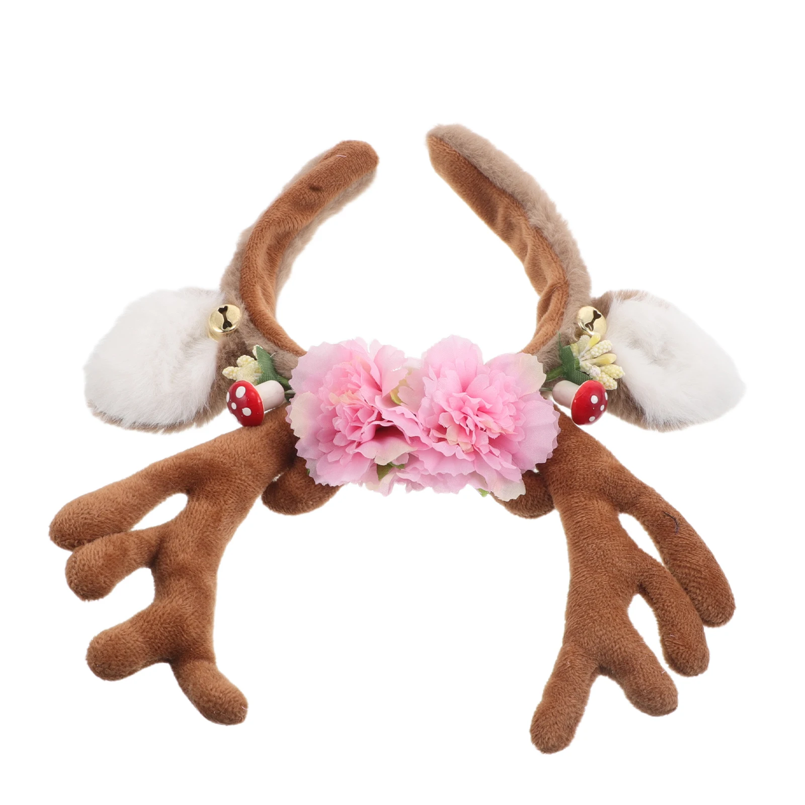 

Christmas Antler Headband Floral Cute Deer Antlers Hair Accessory Adults Holiday Party Photo Prop Deer Headband